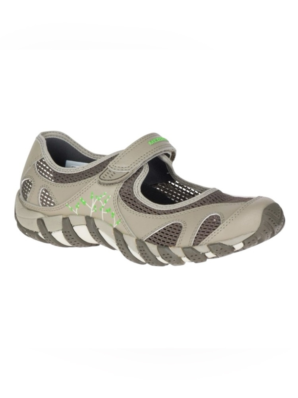 Merrell Waterpro Pandi Brindle Mary
Jane Hiking Shoe Light Sportech Grey Green 8